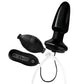 Lux Fetish 4" Inflatable Vibrating Butt Plug with Remote