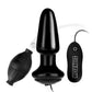 Lux Fetish 4" Inflatable Vibrating Butt Plug with Remote