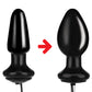 Lux Fetish 4" Inflatable Vibrating Butt Plug with Remote