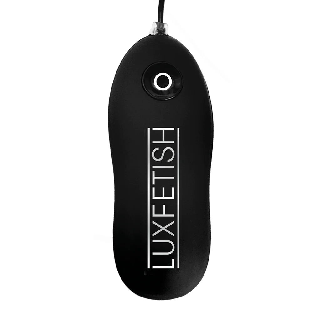 Lux Fetish 4" Inflatable Vibrating Butt Plug with Remote