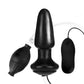 Lux Fetish 4" Inflatable Vibrating Butt Plug with Remote