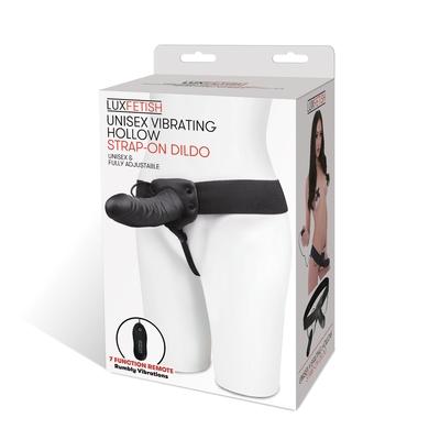 Lux Fetish Unisex Vibrating Hollow Strap-On Dildo