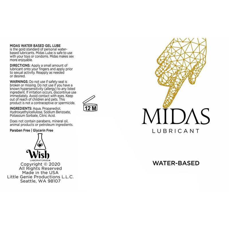 Little Genie | Midas Water Based Gel Lubricant 118ml