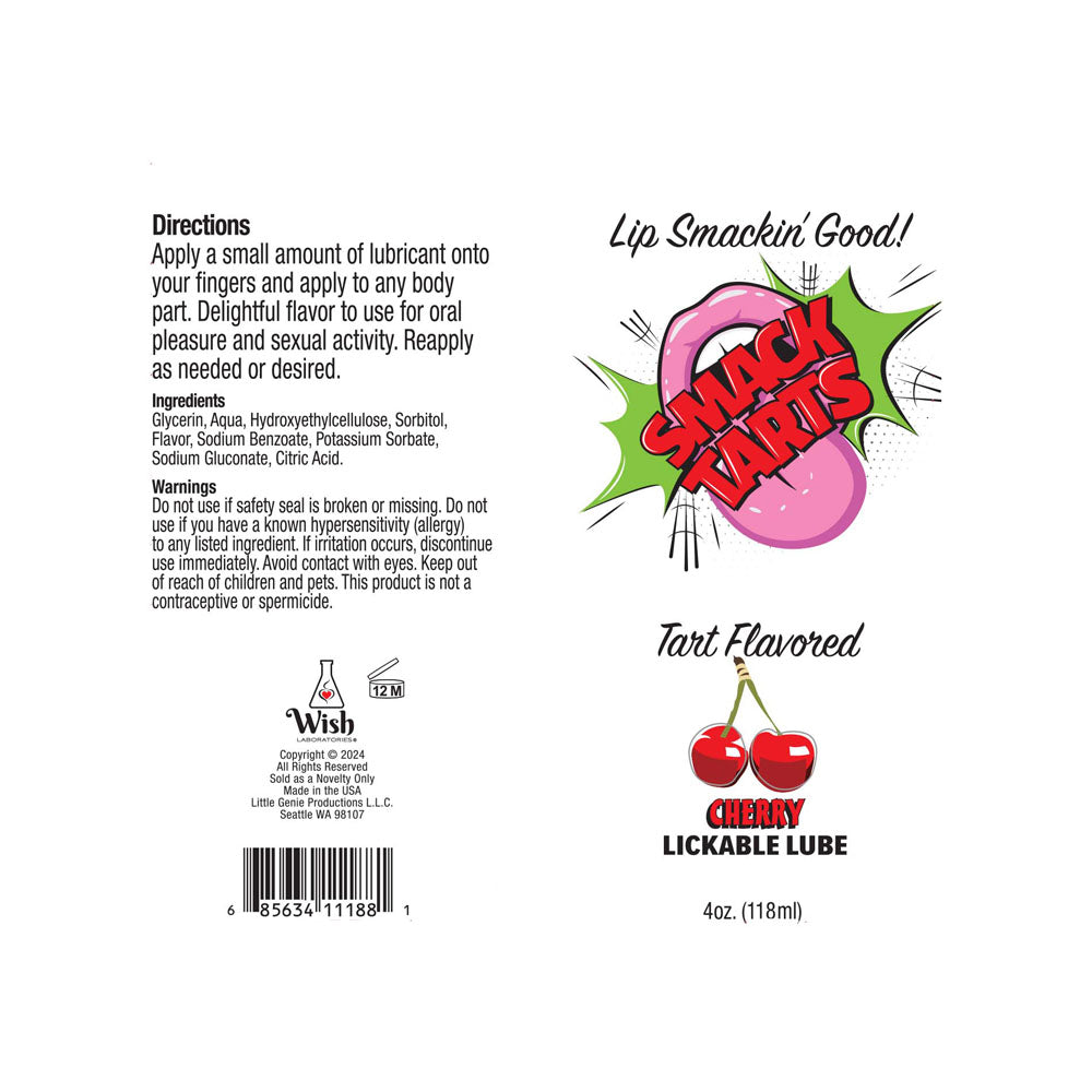 Little Genie | Smack Tarts - Sour Cherry Flavoured Lubricant 120ml