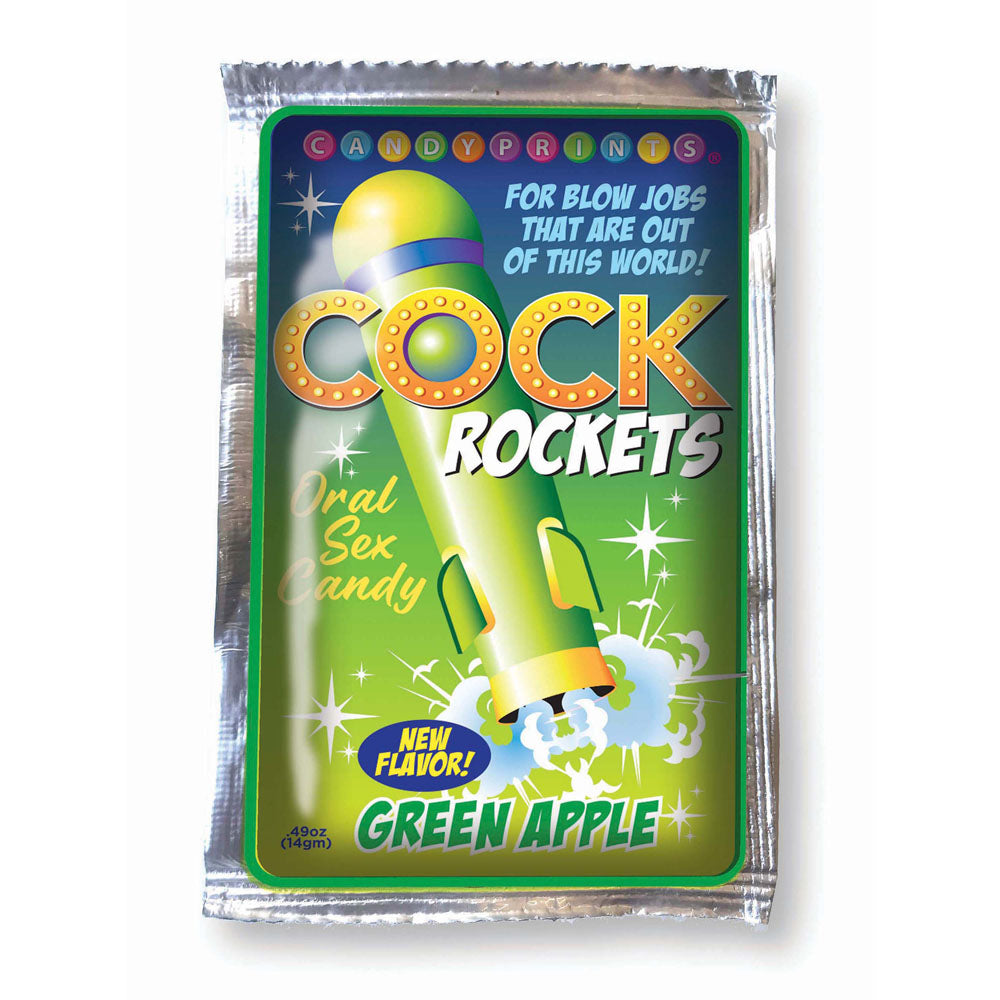 Little Genie | Cock Rockets - Green Apple Flavoured Oral Sex Candy - 15g