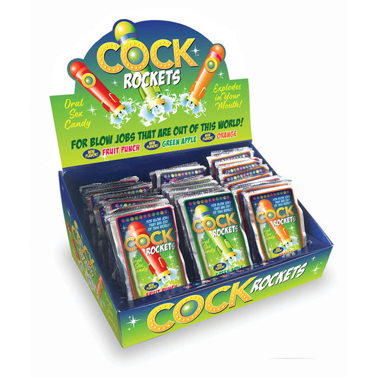 Little Genie | Cock Rockets Flavoured Oral Sex Candy - Counter Display of 36