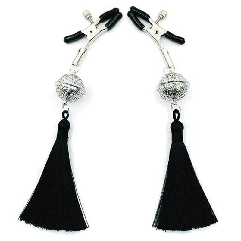 Little Genie | Sexy AF - Clamp Couture Black Tassle Nipple Clamps