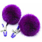 Little Genie | Sexy AF - Clamp Couture Purple Puff Balls Nipple Clamps