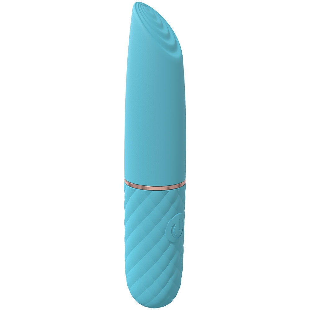 LOVELINE Beso - Blue 10.6cm USB Rechargeable Mini Lipstick Vibrator