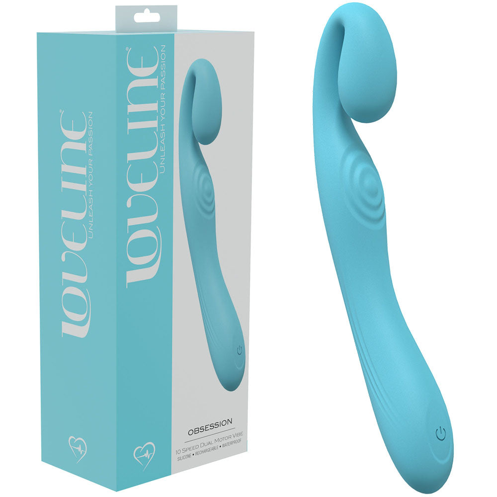 LOVELINE Obsession - Blue 18.4cm USB Rechargeable Vibrator