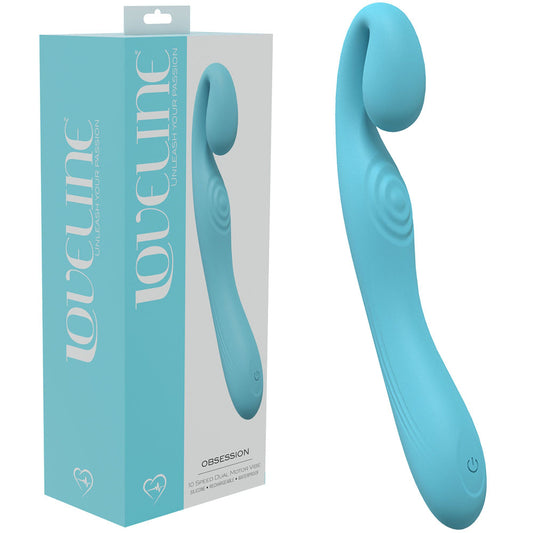 LOVELINE Obsession - Blue 18.4cm USB Rechargeable Vibrator