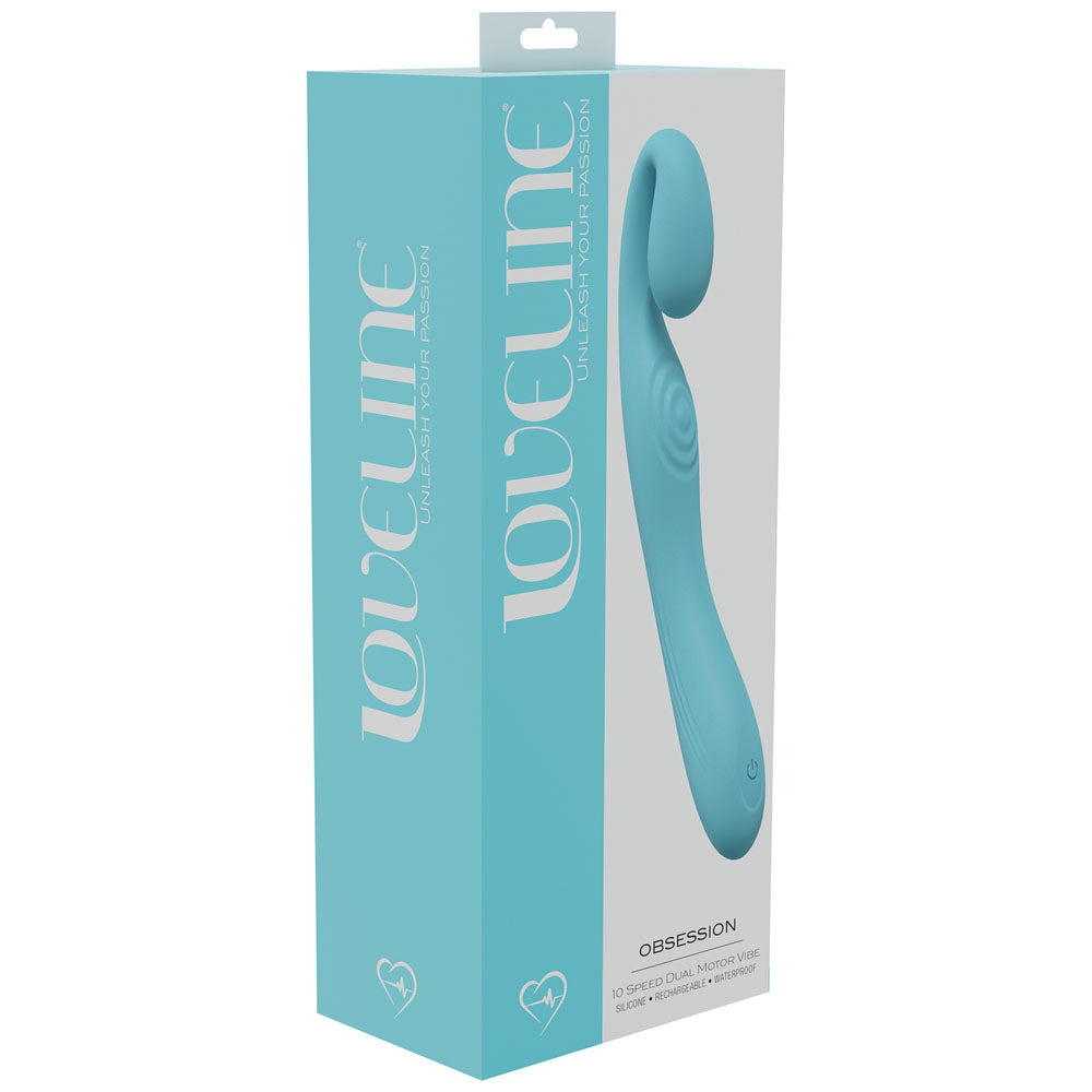 LOVELINE Obsession - Blue 18.4cm USB Rechargeable Vibrator