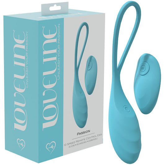 LOVELINE Passion - Blue USB Rechargeable Vibrating Egg with Wireless Remote