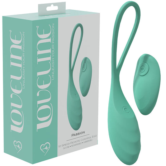 LOVELINE Passion - Green USB Rechargeable Vibrating Egg with Wireless Remote