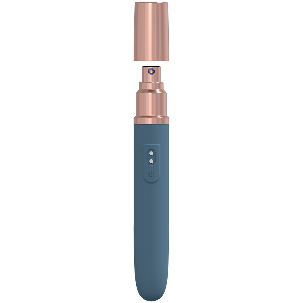 LOVELINE The Traveler - Blue 17.6cm USB Rechargeable Vibrator w Lube Applicator