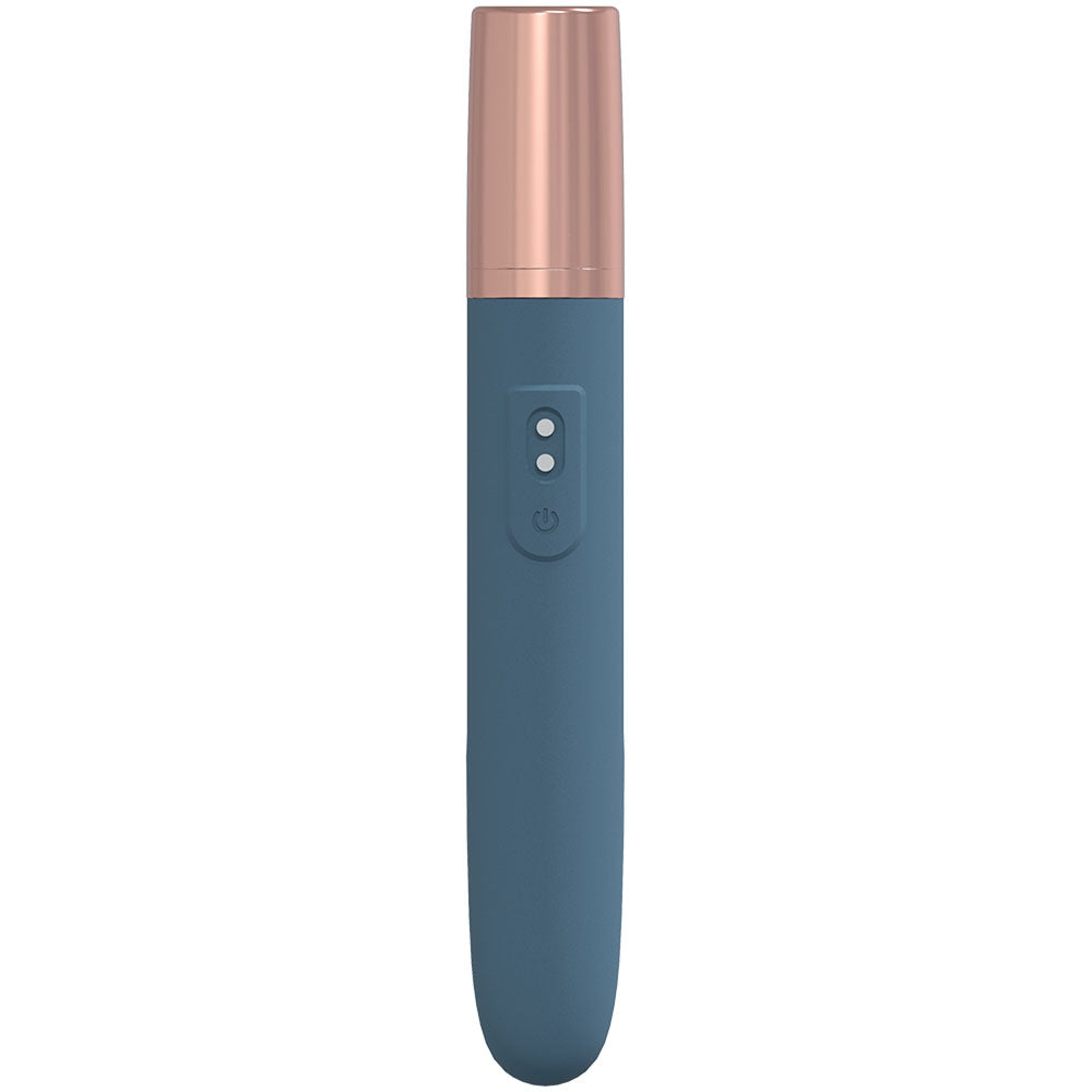 LOVELINE The Traveler - Blue 17.6cm USB Rechargeable Vibrator w Lube Applicator