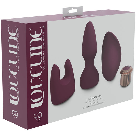 LOVELINE Ultimate Kit - Burgundy interchangeable Sleeve Bullet Kit - 3 Piece Set