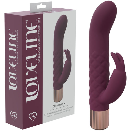 LOVELINE Devotion - Burgundy 14.2cm USB Rechargeable Rabbit Vibrator