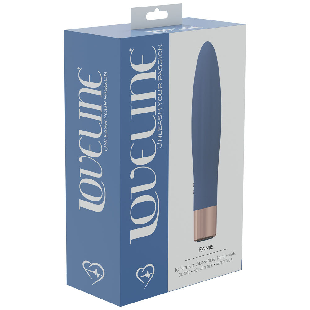 LOVELINE Fame - Blue 14.4cm USB Rechargeable Vibrator