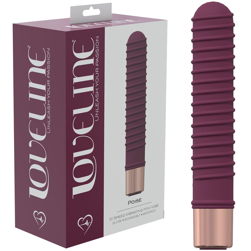 LOVELINE Poise - Burgundy 14.5cm USB Rechargeable Vibrator