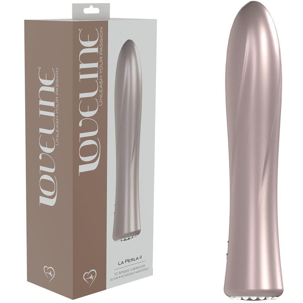 LOVELINE La Perla II - Pearlescent Pink 19.2cm USB Rechargeable Vibrator