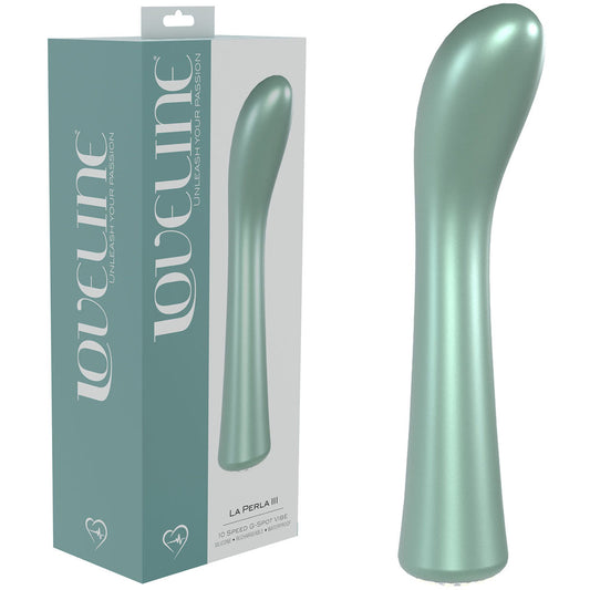 LOVELINE La Perla III - Pearlescent Green 19.2cm USB Rechargeable Vibrator