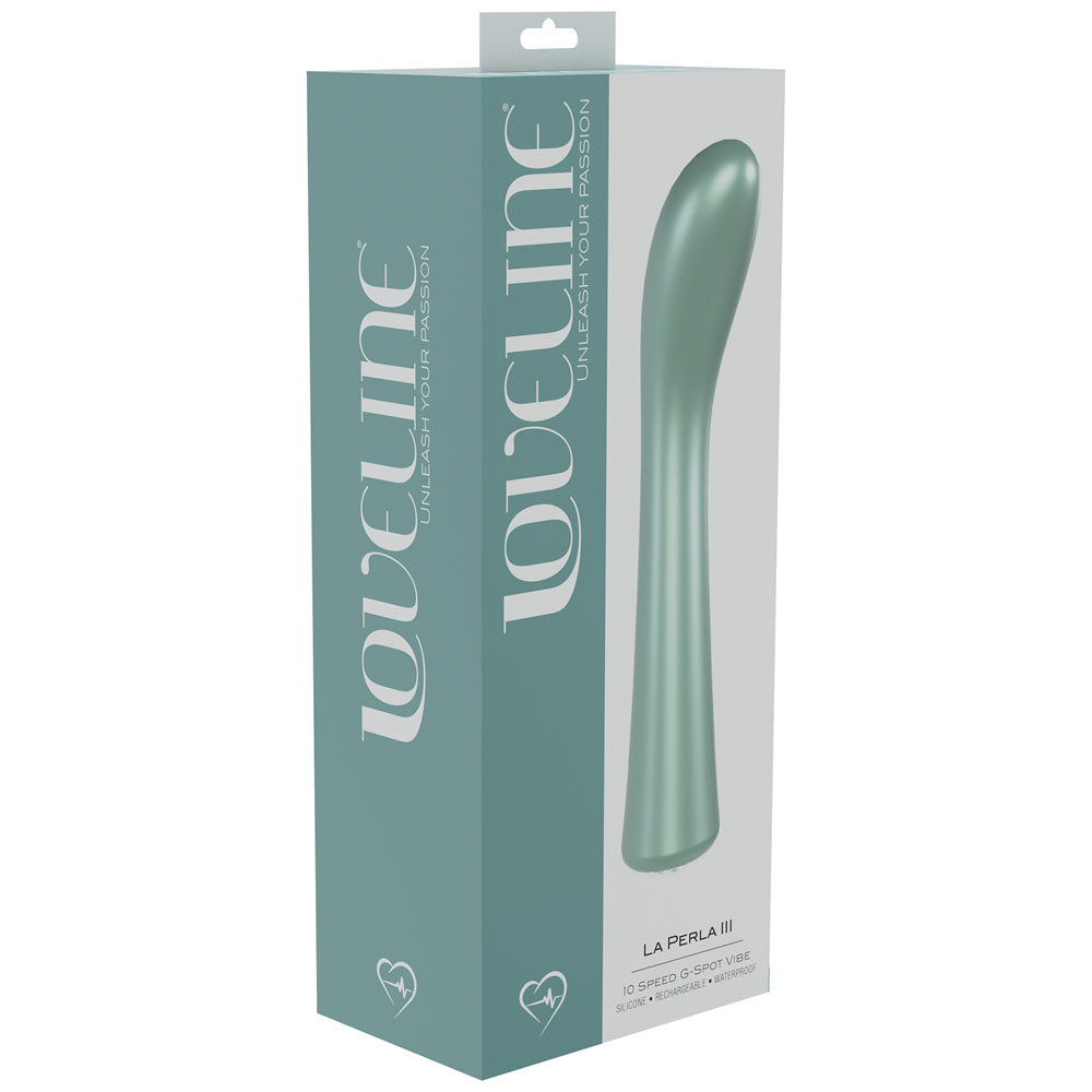 LOVELINE La Perla III - Pearlescent Green 19.2cm USB Rechargeable Vibrator