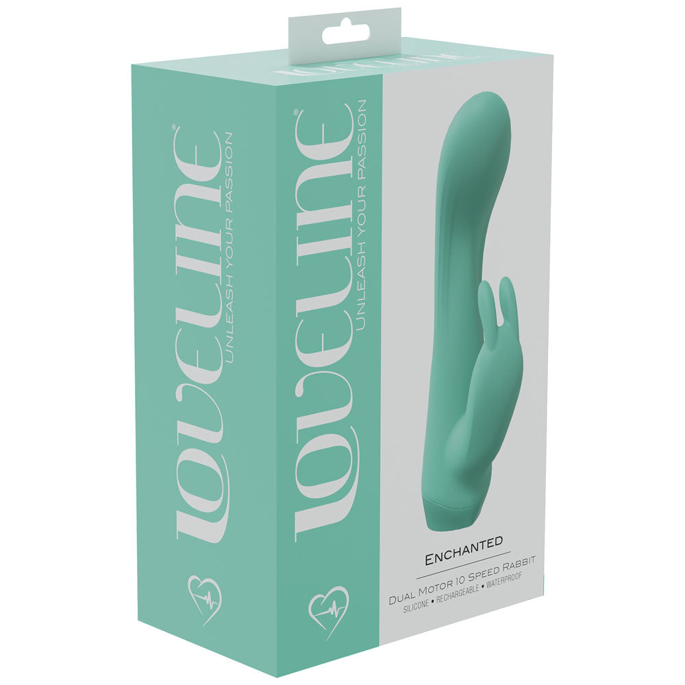 LOVELINE Enchanted - Green 13.5cm USB Rechargeable Rabbit Vibrator