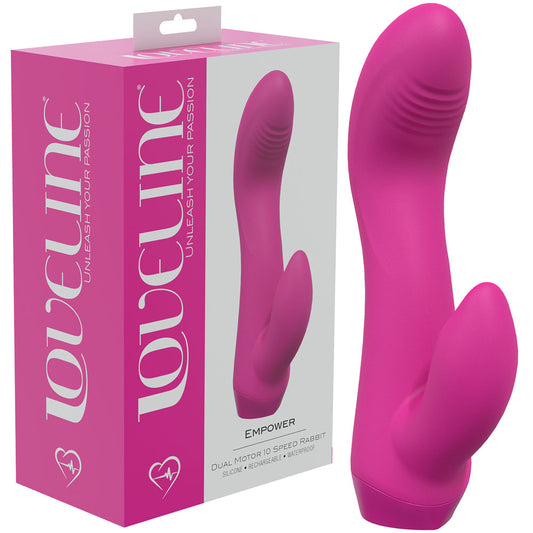 LOVELINE Empower - Pink 13.5cm USB Rechargeable Rabbit Vibrator