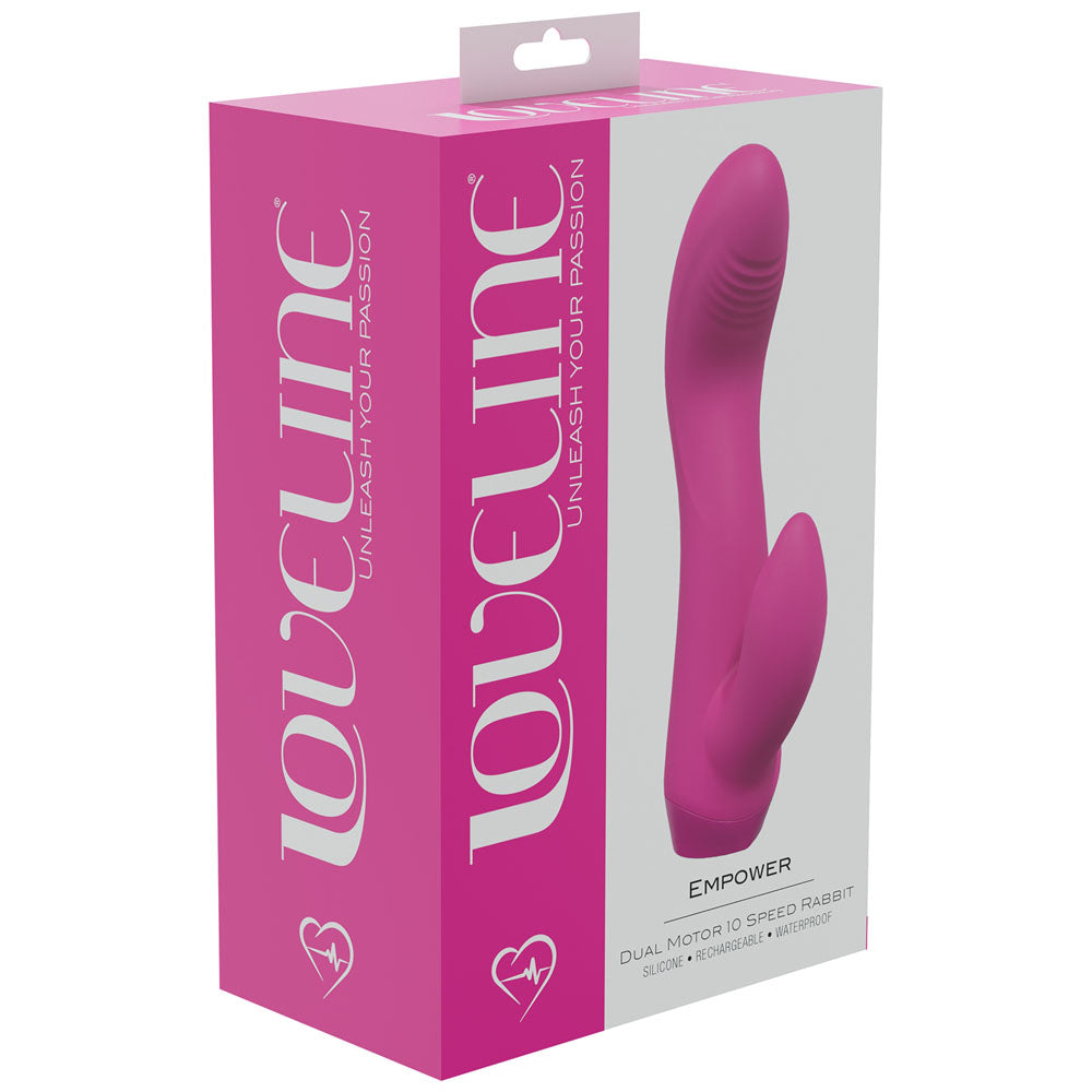 LOVELINE Empower - Pink 13.5cm USB Rechargeable Rabbit Vibrator