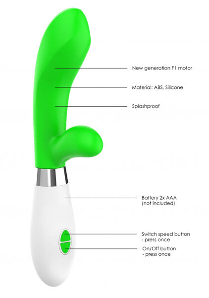 Shots Toys | Lumo Achilles Ultra Soft Silicone 10 Speeds Rechargeable Vibrator Green