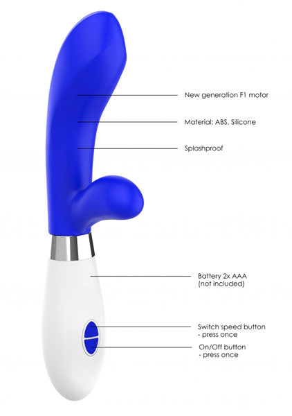 Shots Toys | Lumo Achilles Ultra Soft Silicone 10 Speeds Rechargeable Vibrator Royal Blue