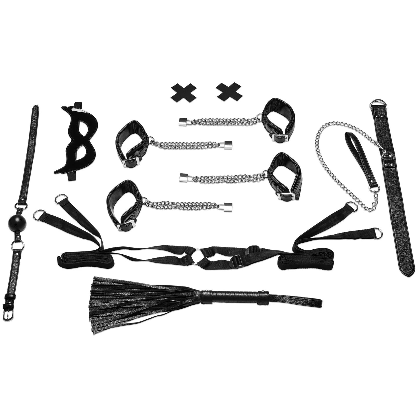 Lux Fetish Master-Slave Domination Chain-Me-Up 6PC Bedspreaders Set