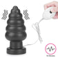 Lovetoy | King Sized 7" Vibrating Anal Cracker - Black 17.8cm XL Vibrating Butt Plug