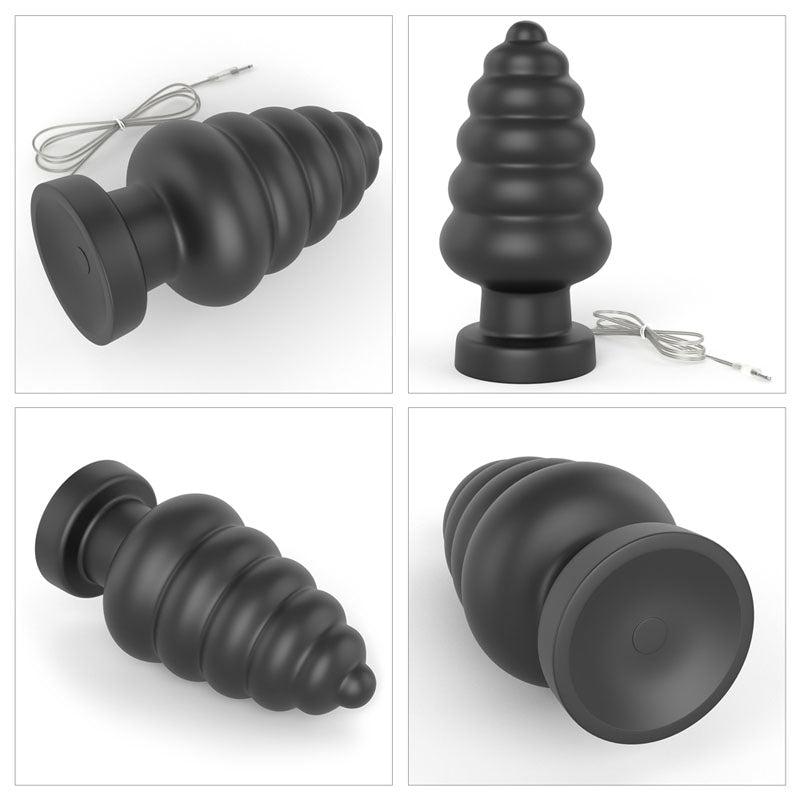 Lovetoy | King Sized 7" Vibrating Anal Cracker - Black 17.8cm XL Vibrating Butt Plug