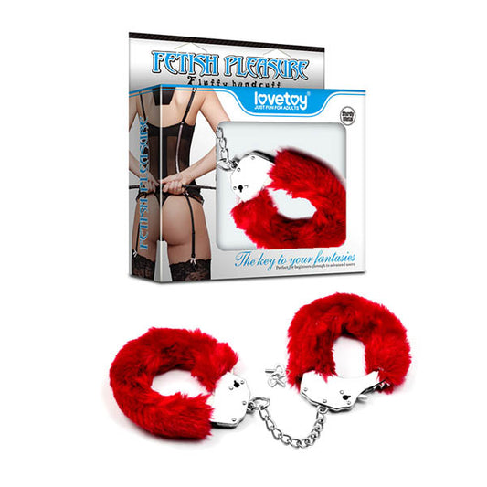 Lovetoy | Fetish Pleasure Fluffy Hand Cuffs Red