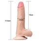 Lovetoy Sliding Skin Dual Layer Dong - Flesh 17.8cm (7") Dong with Flexible Skin