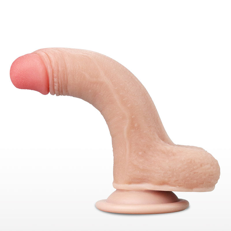 Lovetoy Sliding Skin Dual Layer Dong - Flesh 17.8cm (7") Dong with Flexible Skin