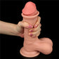 Lovetoy Sliding Skin Dual Layer Dong - Flesh 19.5cm (7.8") Dong with Flexible Skin