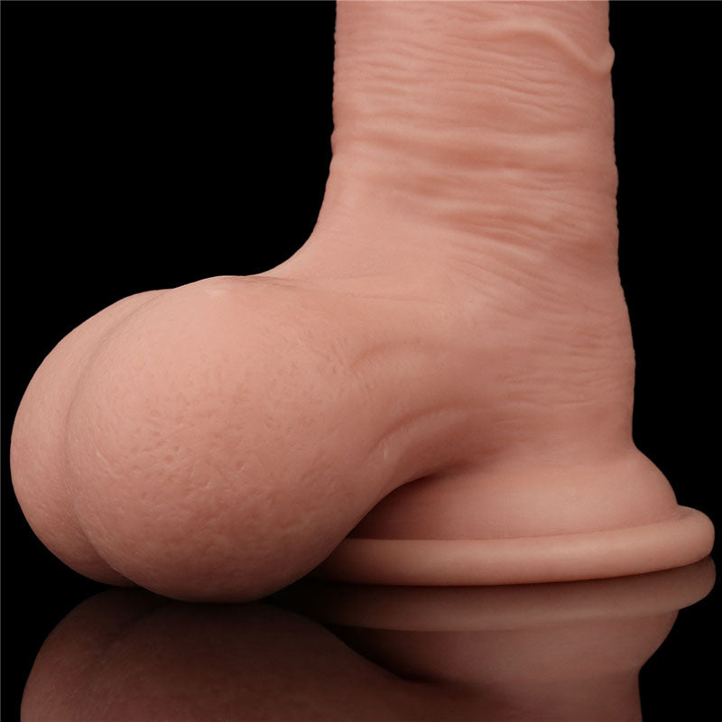 Lovetoy Sliding Skin Dual Layer Dong - Flesh 19.5cm (7.8") Dong with Flexible Skin