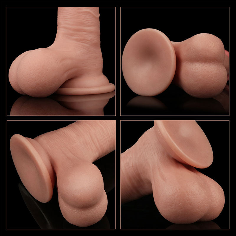 Lovetoy Sliding Skin Dual Layer Dong - Flesh 19.5cm (7.8") Dong with Flexible Skin