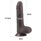 Lovetoy Sliding Skin Dual Layer Dong - Brown 17.8cm (7") Dong with Flexible Skin