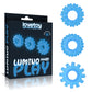 Lovetoy Lumino Play Penis Rings 3 Pc Pieces Blue