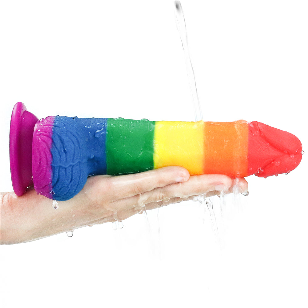 Lovetoy Prider 7.5" Dildo - Rainbow 19cm Dong w Suction