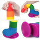 Lovetoy Prider 7.5" Dildo - Rainbow 19cm Dong w Suction