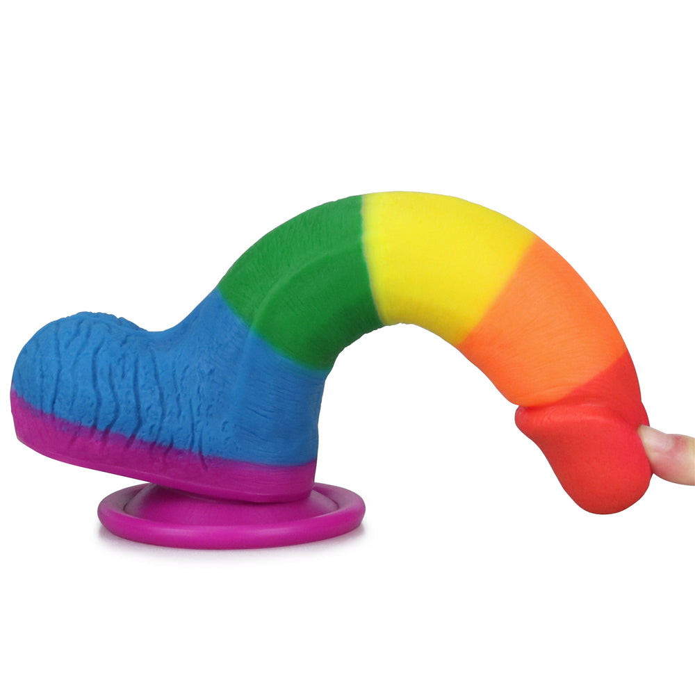 Lovetoy Prider 7.5" Dildo - Rainbow 19cm Dong w Suction