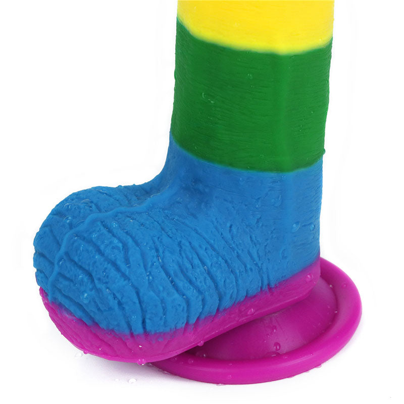 Lovetoy Prider 7.5" Dildo - Rainbow 19cm Dong w Suction