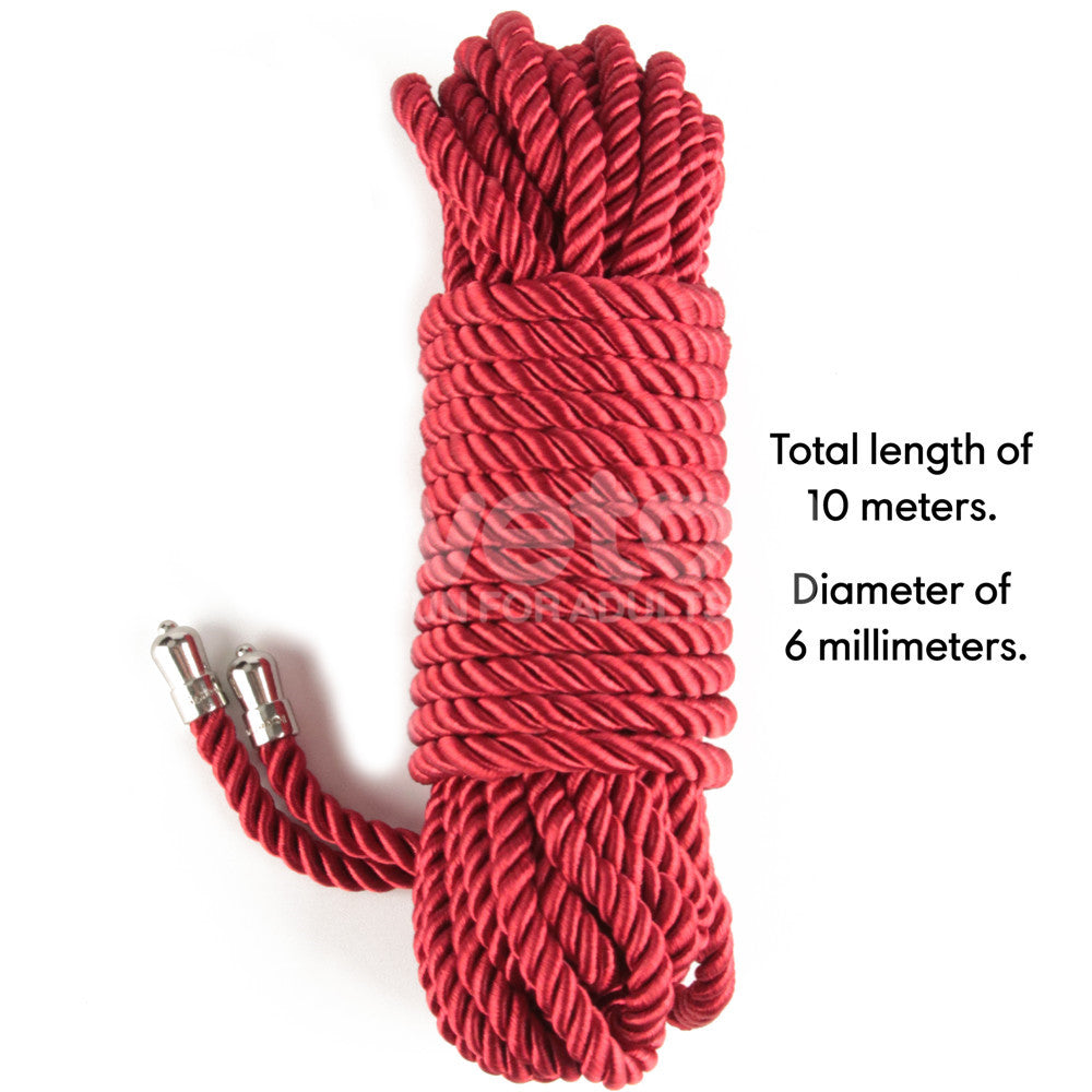 Lovetoy | Rebellion Reign Silky Bondage Rope - Red 10m