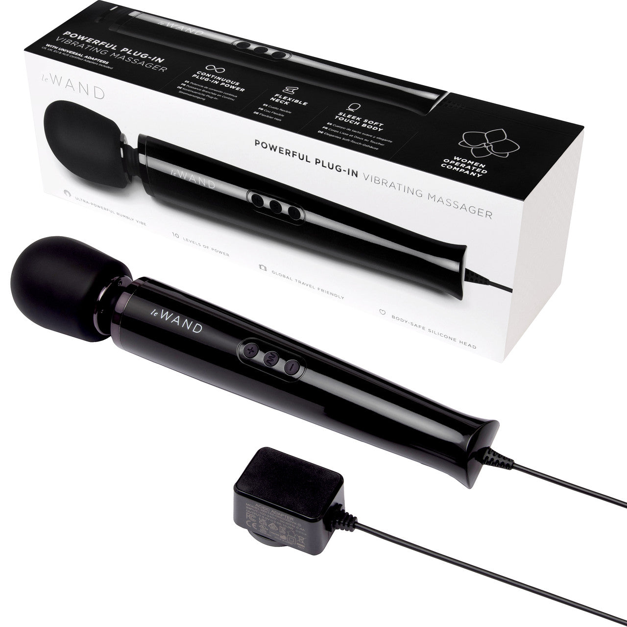 Le Wand Plug-In Vibrating Massager Black