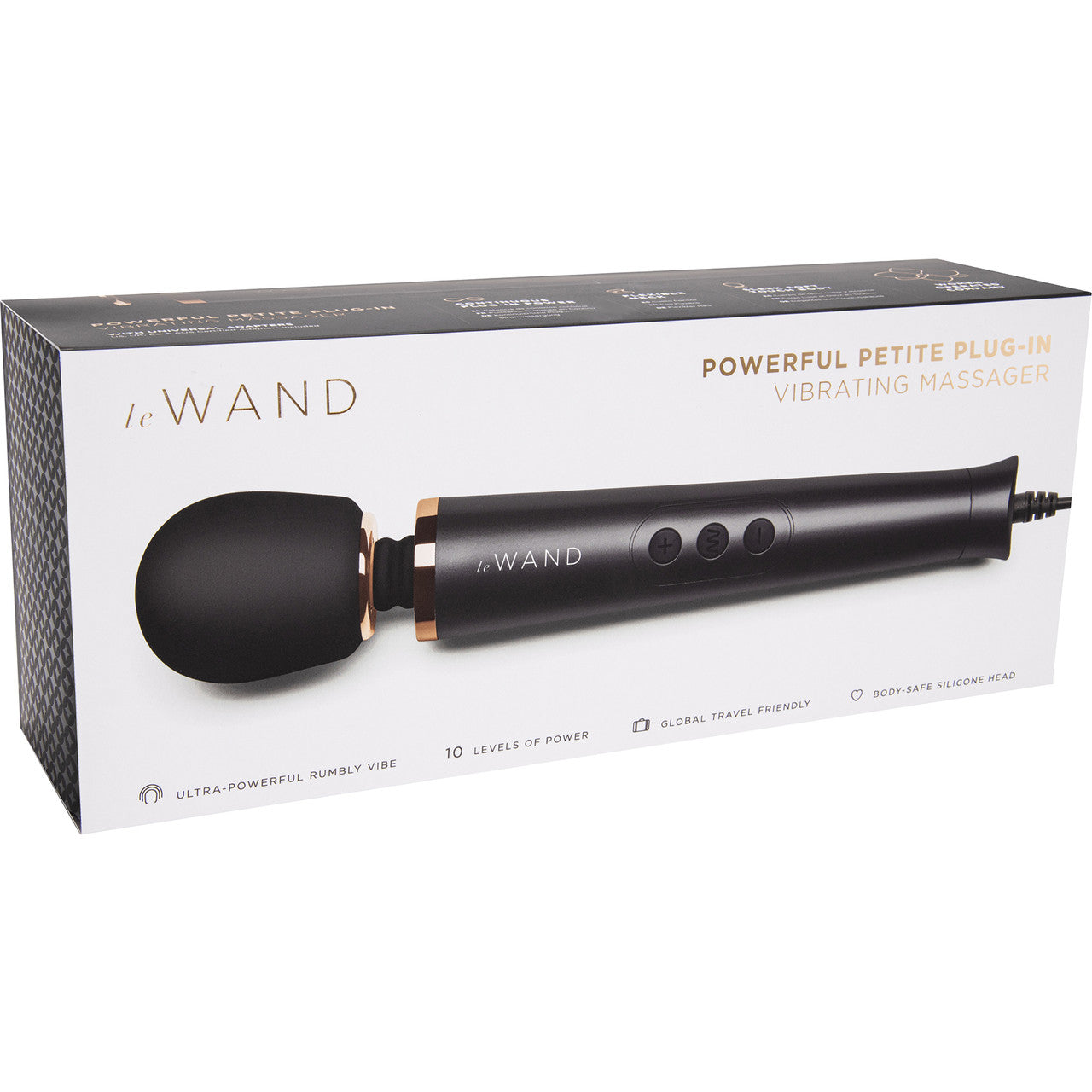 Le Wand Powerful Petite Plug-In Vibrating Massager Black